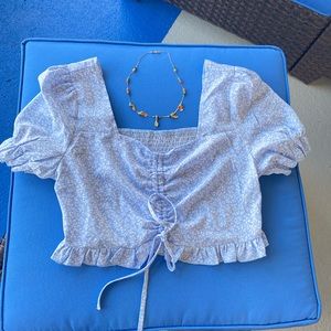 shein blue top